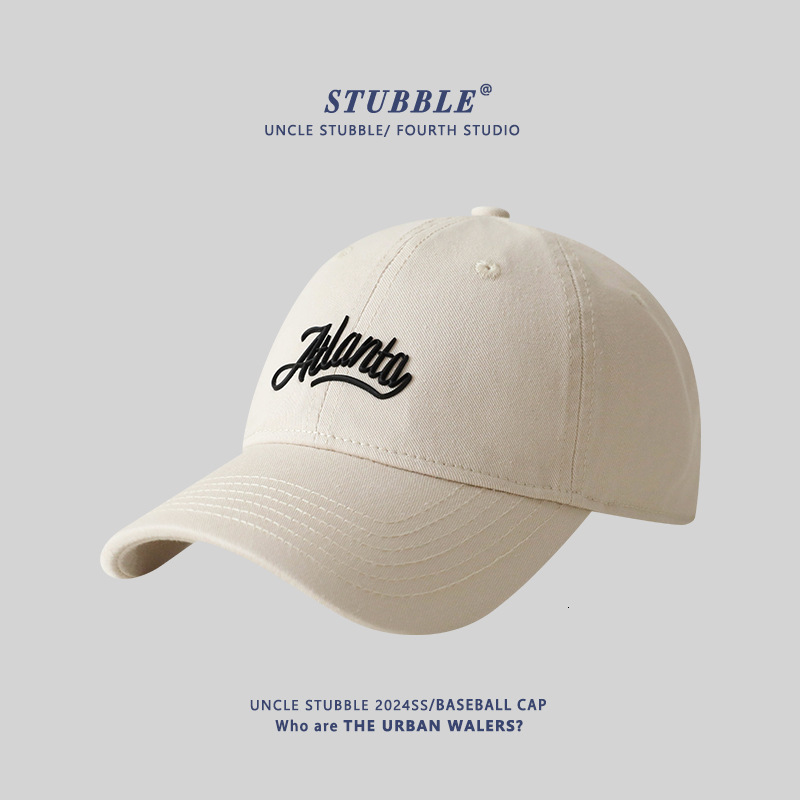 Good fit high-quality pure cotton baseball cap for men and women Korean style simple and versatile soft top duckbill cap outdoor sun hat 241009