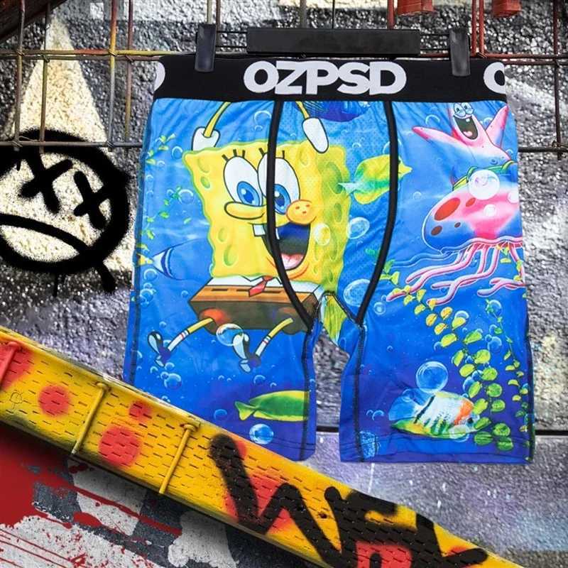 Men's Shorts OZPSD Sexy Mens Underwear Boxing Cueca Mens Underwear Mens Underwear Boxing Shorts Plus Size Breathable Printed Mens Boxing Underwea