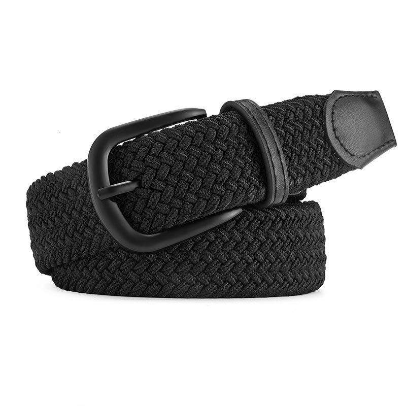 mens and womens woven waistbands elastic and non perforated canvas belts womens Korean versatile student pants trendy waistbands 230302