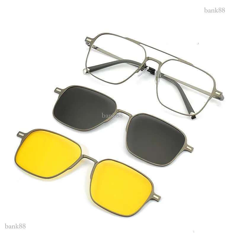 Mens Myopic Glasses Frame Magnetic Absorption Set Free Polarization Clip Night Vision Clip Buy A Lens Frame Free Two Clips 24