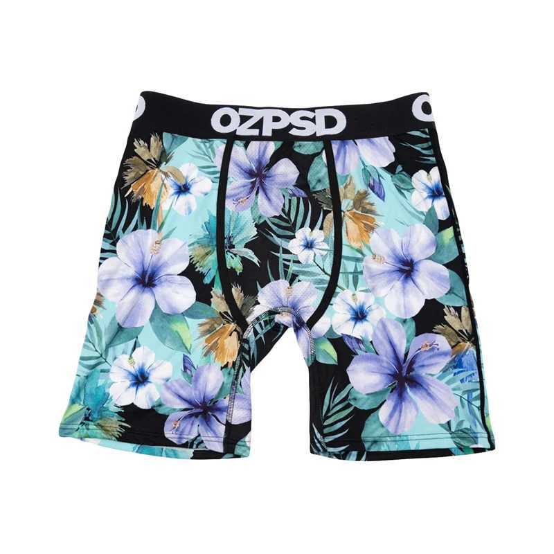Men's Shorts OZPSD Seamless Sexy Men Underwear Boxer Cueca Male Panties Lingerie Men Underpants Boxershorts Plus Size Printed Mens Boxers Y250307