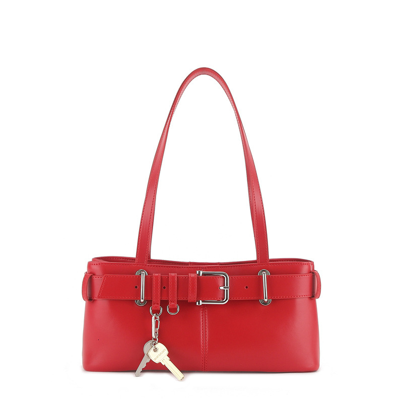 Korean Niche High-End Osso Style Belt Buckle, Single Shoulder Magic Stick, Underarm Key Bag, Large Capacity Commuting Bag