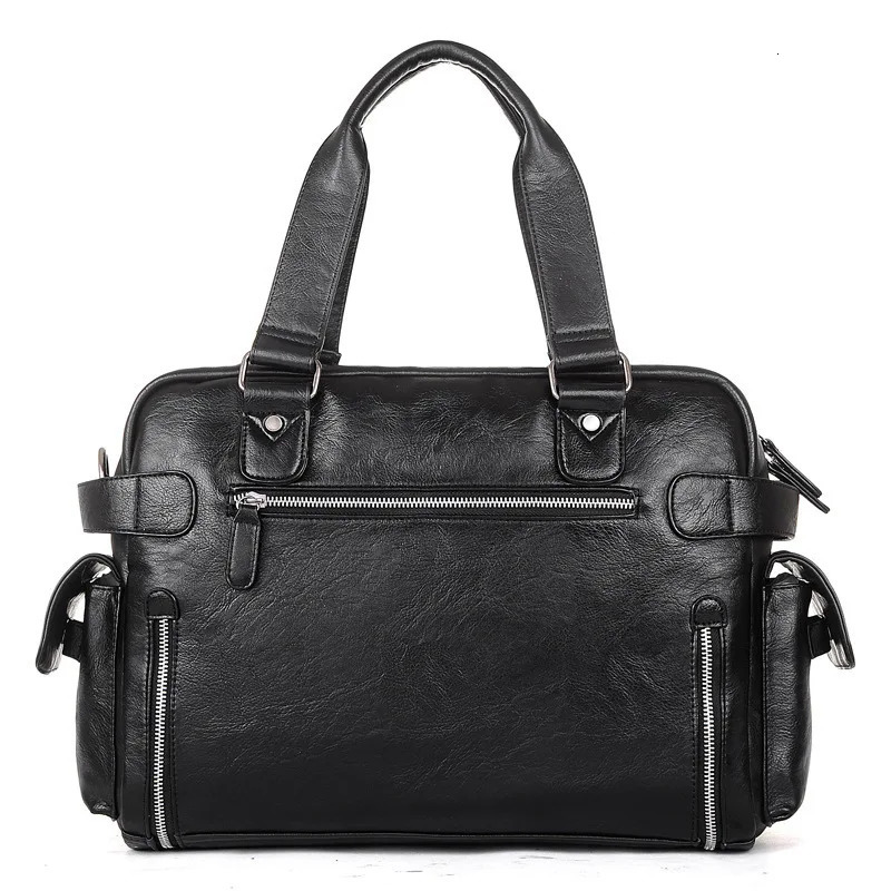 Handbag for Man Shoulder Briefcase Bag PU Leather Tote Laptop Business Boston Duffel Crossbody Side Husband Mens Necessary 250304