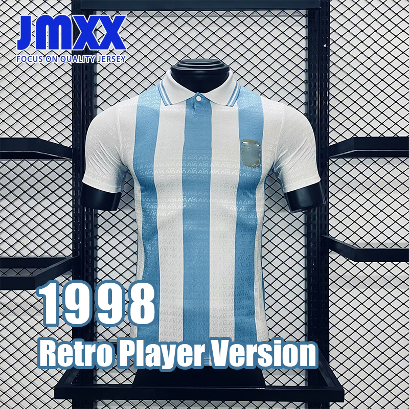 JMXX 1994 Retro Player Version Argentinian Soccer Jerseys Home Away Third GK Goalkeeper Pre Match Training Mens Uniforms Jersey Football Man Shirt 94