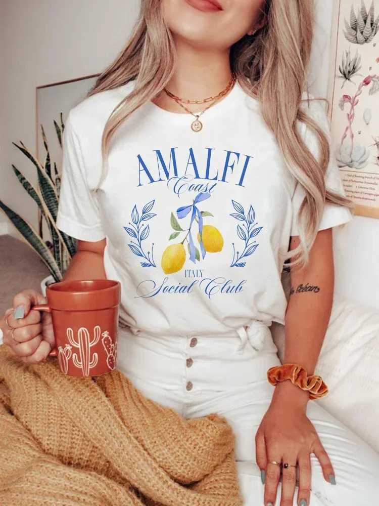 Women's T-Shirt Short Sleved Trendy and Versatile Cartoon Womens Summer Fashion Social Club Printed O-Neck Basic Printed Cute Clothing Top. Y2503
