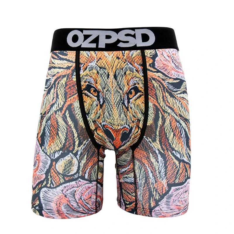 Men's Shorts OZPSD Sexy Men Underwear Boxers Cueca Male Panty Lingerie Men Underpants Boxershorts Plus Size Breathable Print Man Boxer Briefs Y25