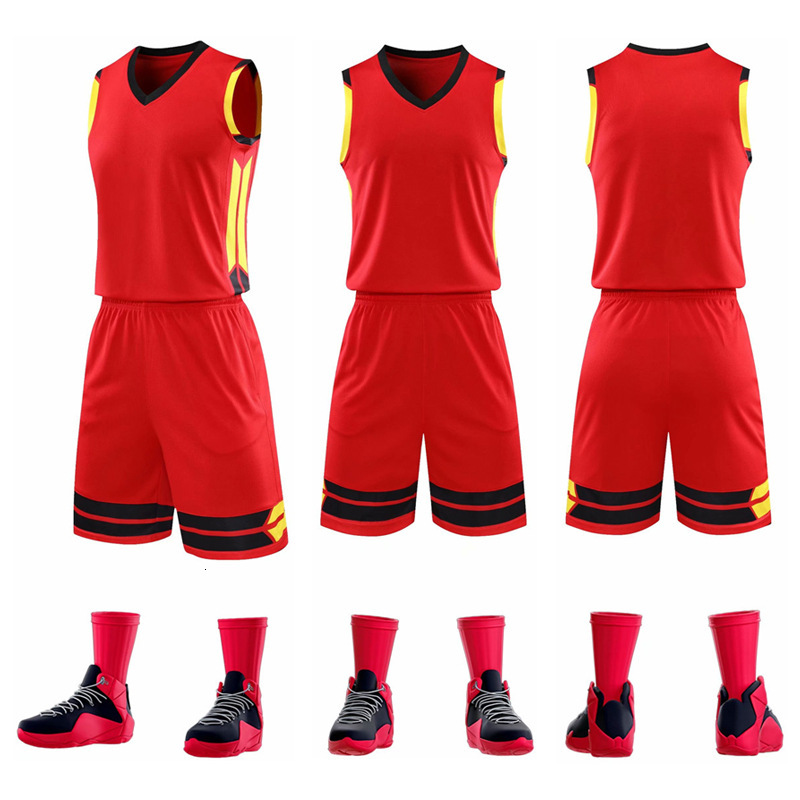 lettering Men's basketball team Basketball game training jersey Loose side pockets printed with numbers tracksuit