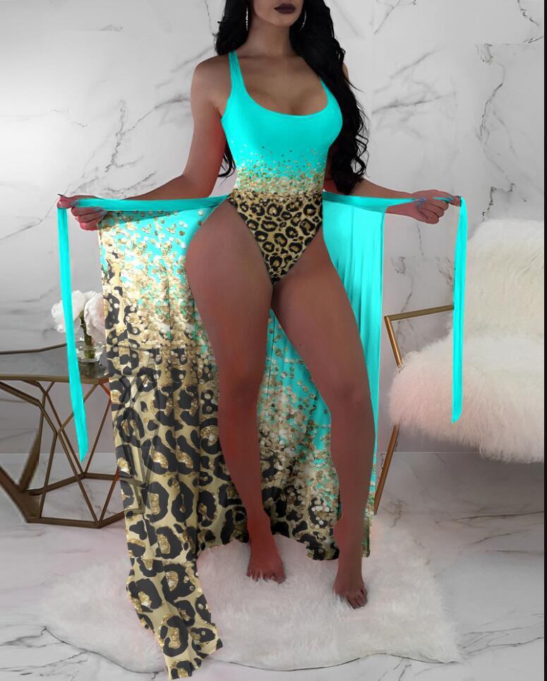 New One-piece Swimsuit Bikini Womens Swimsuit Multi-color Printed Swimsuit One-piece Mesh Bikini