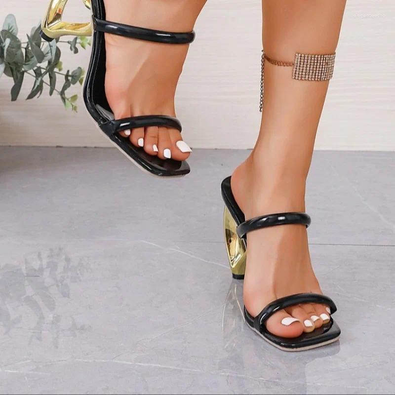 2025 S Fashion Designer Sandals Summer Style Elegant Women S Cm Ultra High Heel Open Toe Slippers Sexy Golden Party Dress Size