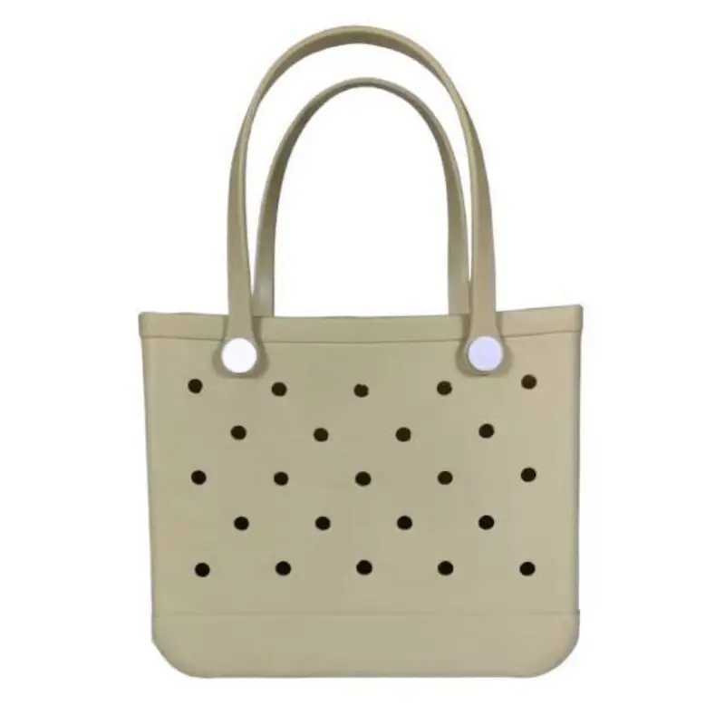 Beach bag Eva waterproof large capacity fashion brand multi-purpose storage bag womens solid candy colored handbag shoulder bag W250415