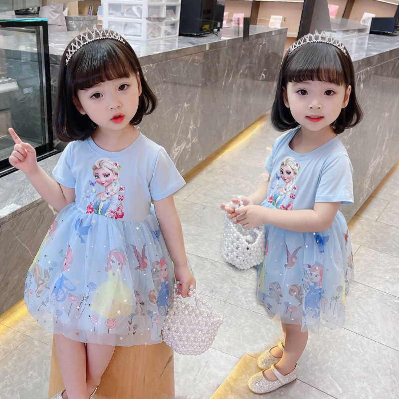 Girl's Dresses Baby girl summer dress 2025 new style childrens princess dress childrens girls summer stylish dress trend Y250307GQOS