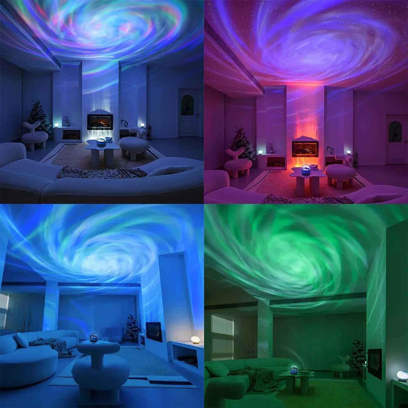 Galaxy Starry Sky LED Projector USB Powered Remote Control Night Light for Childrens Bedroom Christmas/Wedding Ambient Decor M250308