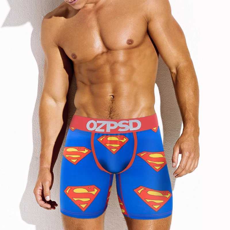 Men's Shorts OZPSD Sexy Men Underwear Boxers Male Panties Lingerie Men Underpants Boxershorts Plus Size Breathable Printed Man Boxer Briefs Y2503