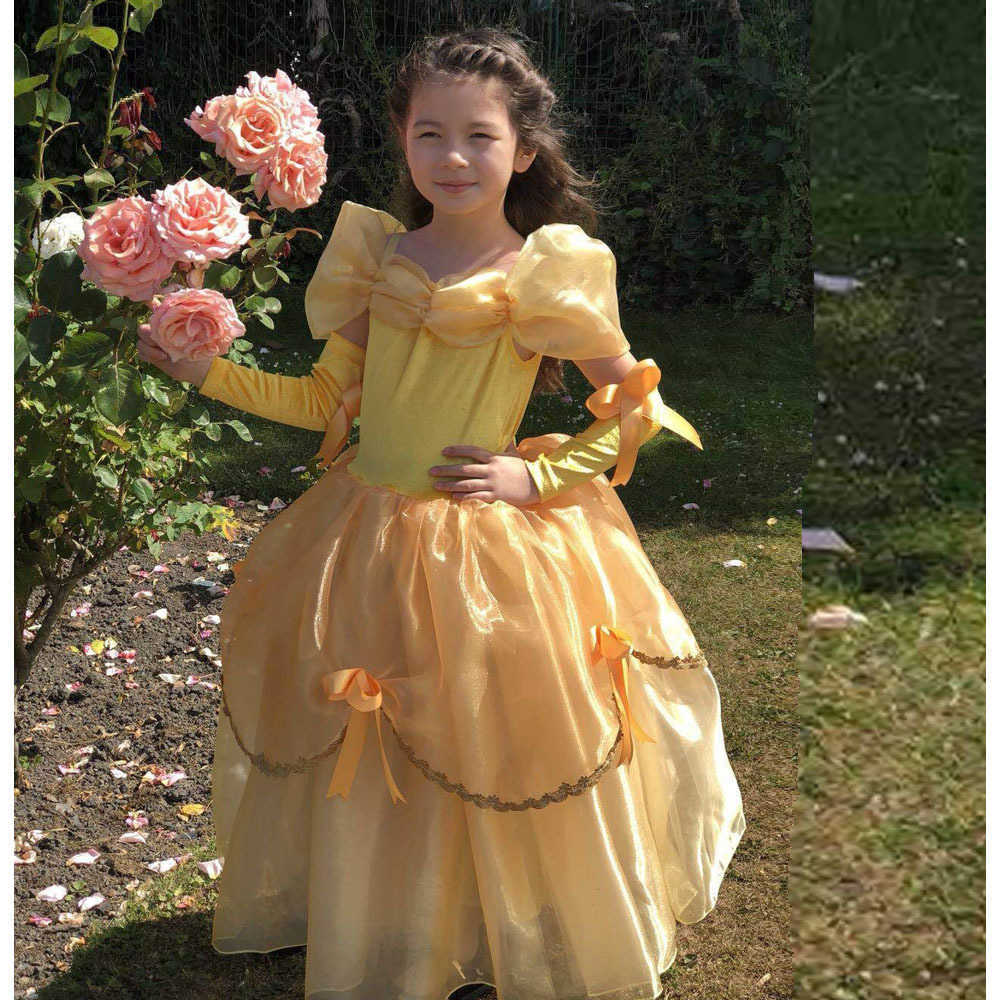 Girl's Dresses New baby princess dress pink childrens poncho dress show Dress Halloween blue competition purple dress Y25030715NN