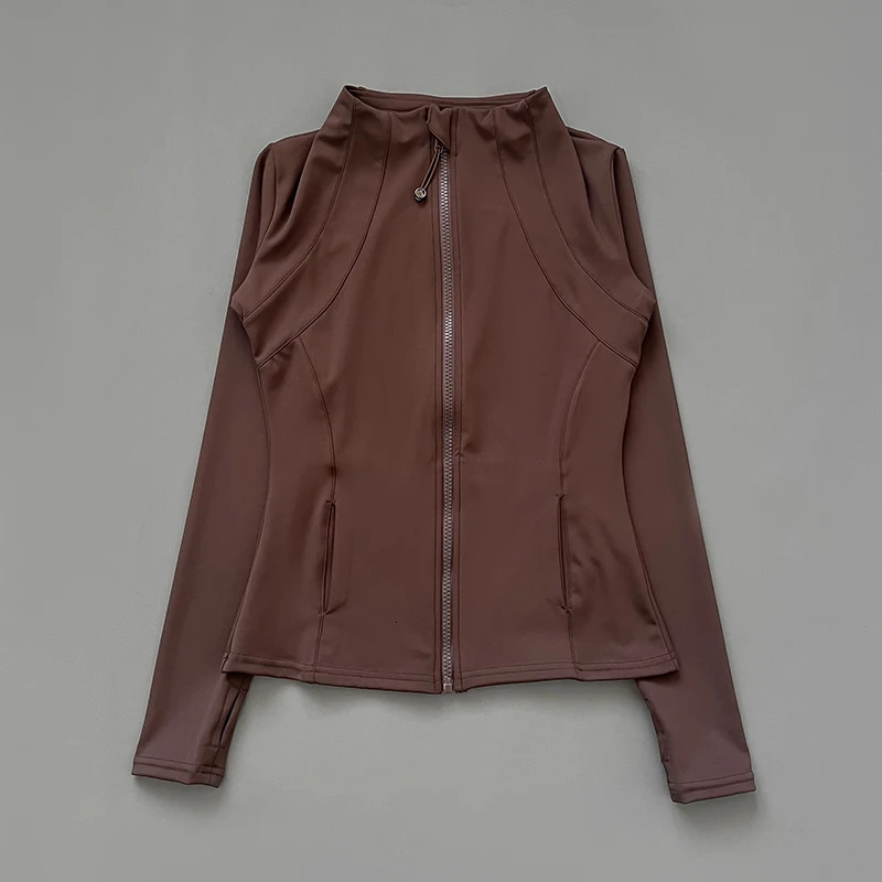 Sports and Fitness Quick Drying Zipper Jacket Womens Sports and Fitness Jacket Wearing Yoga Jacket with Thumbhole 250306