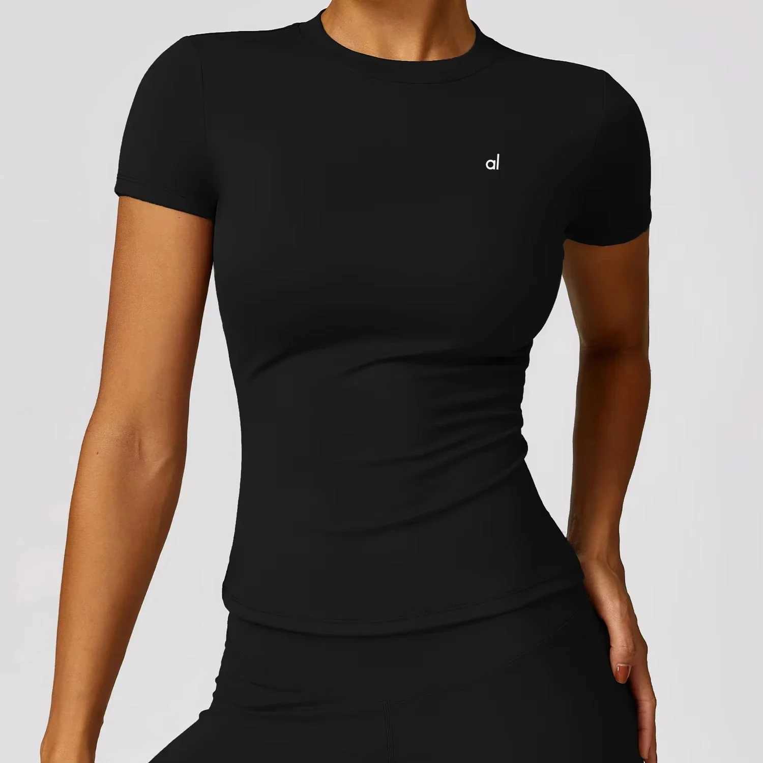 Women's T-Shirt AL Sports T-shirt Womens Gym Ts Cotton Short Slves Fashion Women Breathable and Sweat-absorbingT-shirt Oversized Tops Y250307R84E