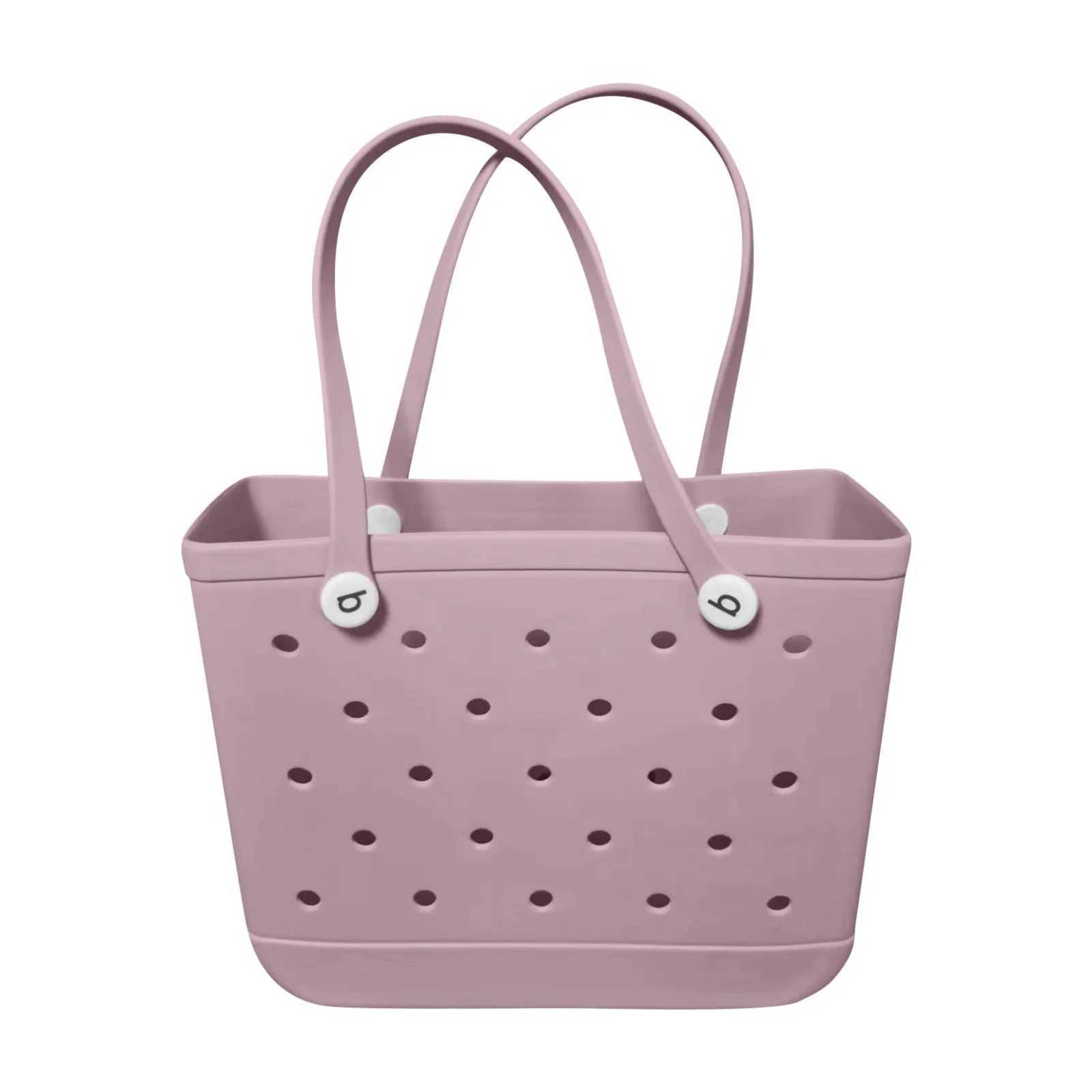 Hot rubber beach bag waterproof beach bag outdoor womens picnic tote bag hole washable tote bag for beach sports market W250415