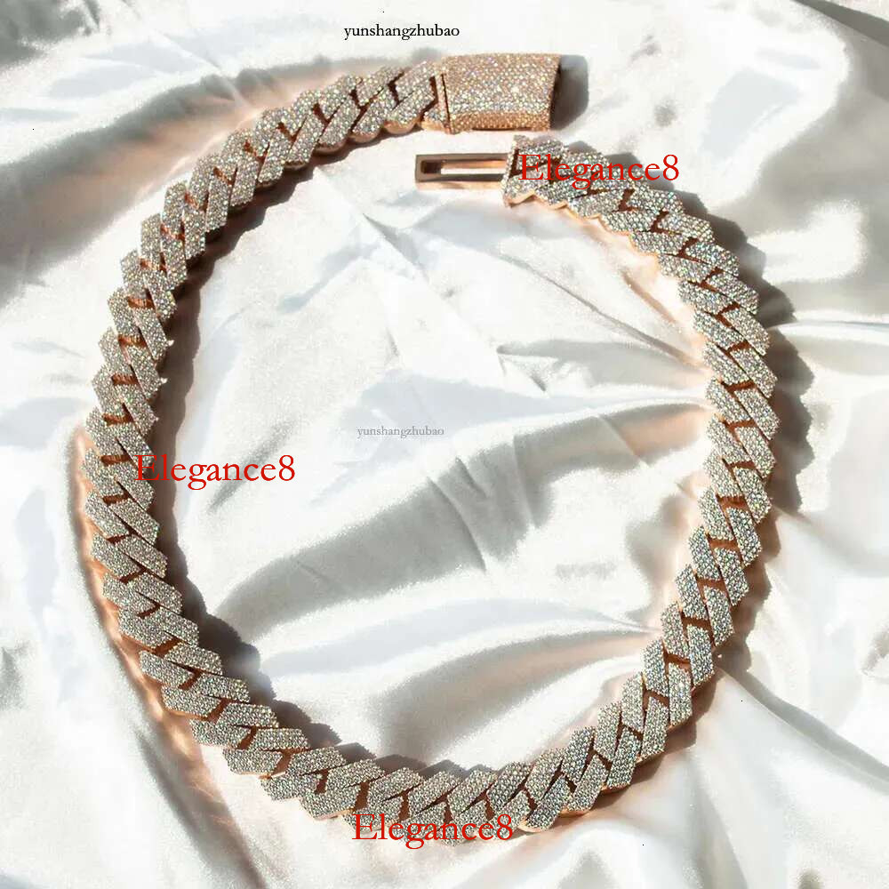 Pendant Necklaces Kibo Custom Hip Hop Necklace Jewelry Vvs Sterg Sier Def 20mm Dia Moissanite 14k Rose Plated Cuban k Chain