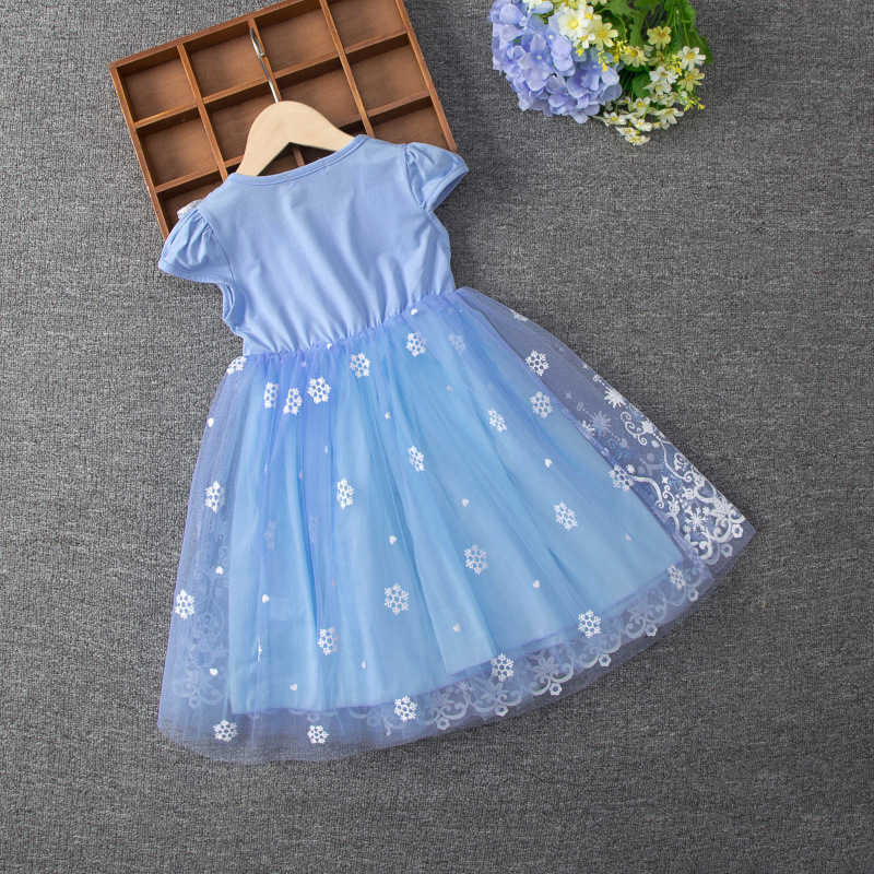 Girl's Dresses Snow and ice legend Aisha princess skirt girls short sleeved dress spring and summer clothes children Aisha fluffy skirt summer ne