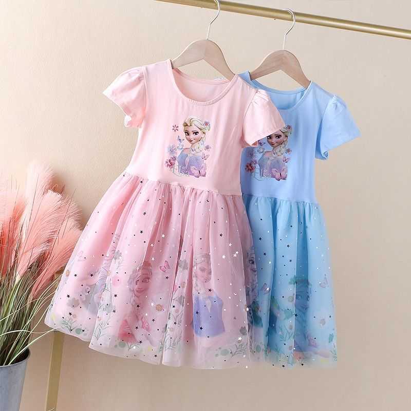 Girl's Dresses Girls Dress 2025 Summer Dress Ice and Snow Western Style Childrens Clothing Qiyuan Childrens Princess Dress Baby Dress Y250307MJF2