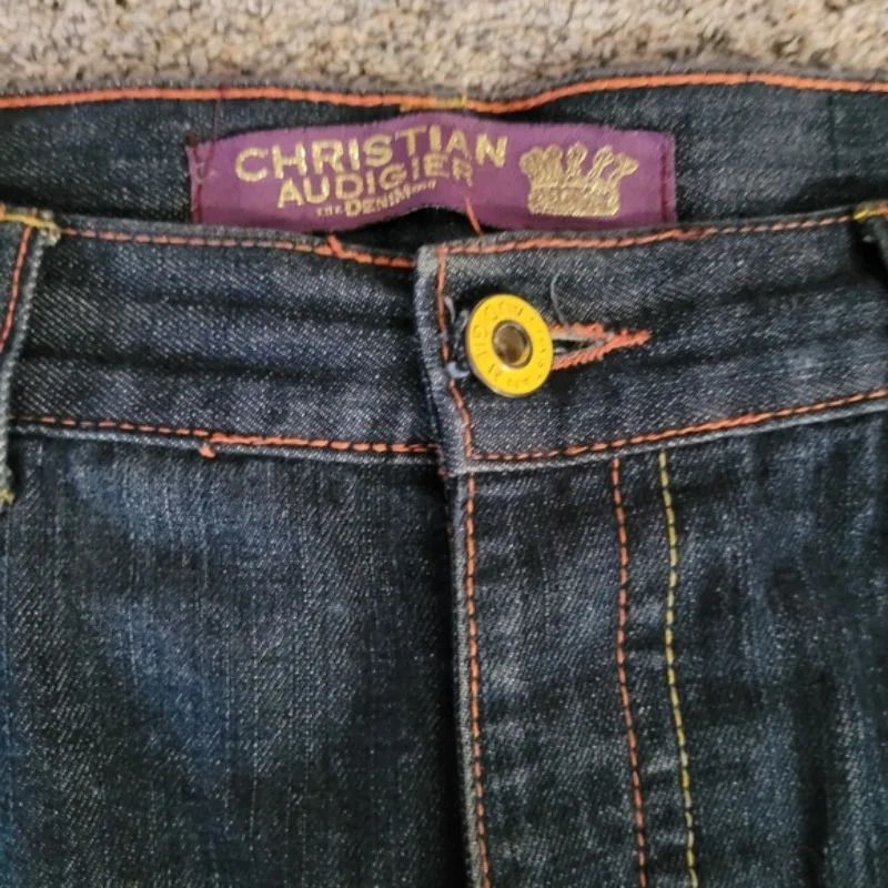 Y2K baggy jeans Retro Harajuku print pattern straight leg wide leg pants fashionable embroidered Washed denim fabric floor pants 250306