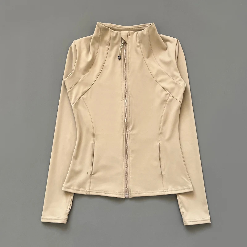 Sports and Fitness Quick Drying Zipper Jacket Womens Sports and Fitness Jacket Wearing Yoga Jacket with Thumbhole 250306