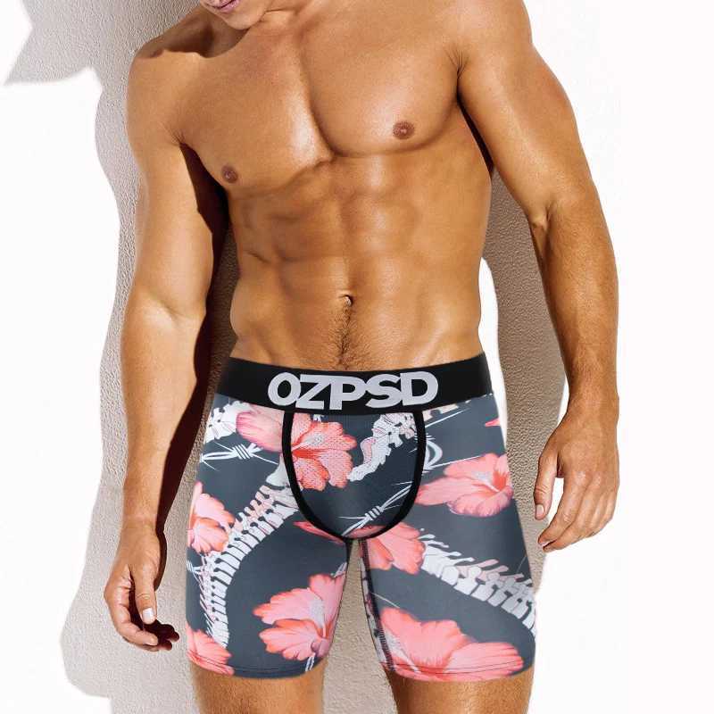 Men's Shorts OZPSD Sexy Men Underwear Boxers Male Panties Lingerie Men Underpants Boxershorts Plus Size Breathable Printed Man Boxer Briefs Y2503