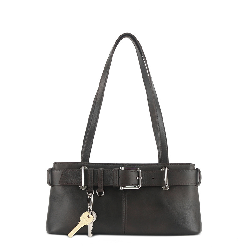 Korean Niche High-End Osso Style Belt Buckle, Single Shoulder Magic Stick, Underarm Key Bag, Large Capacity Commuting Bag