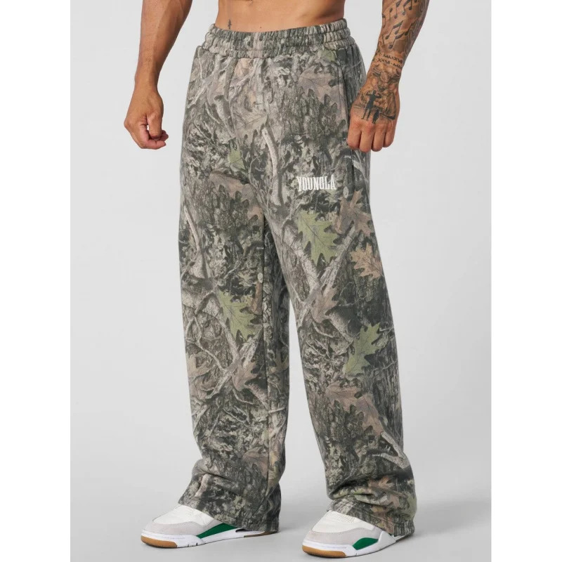 2025 Mens Pants American Fashion Casual Pants Camouflage StraightLeg Sports Fitness Training Pants Mens Clothing 250305Z