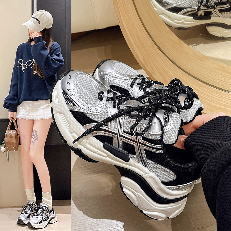 Free shipping 2025 new designer Casual for woman Platform sneakers pink sport outdoor training womens height increase shoes