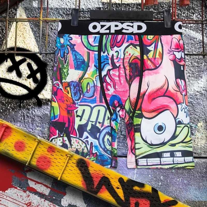 Men's Shorts OZPSD Sexy Mens Underwear Boxing Cueca Mens Underwear Mens Underwear Boxing Shorts Plus Size Breathable Printed Mens Boxing Underwea