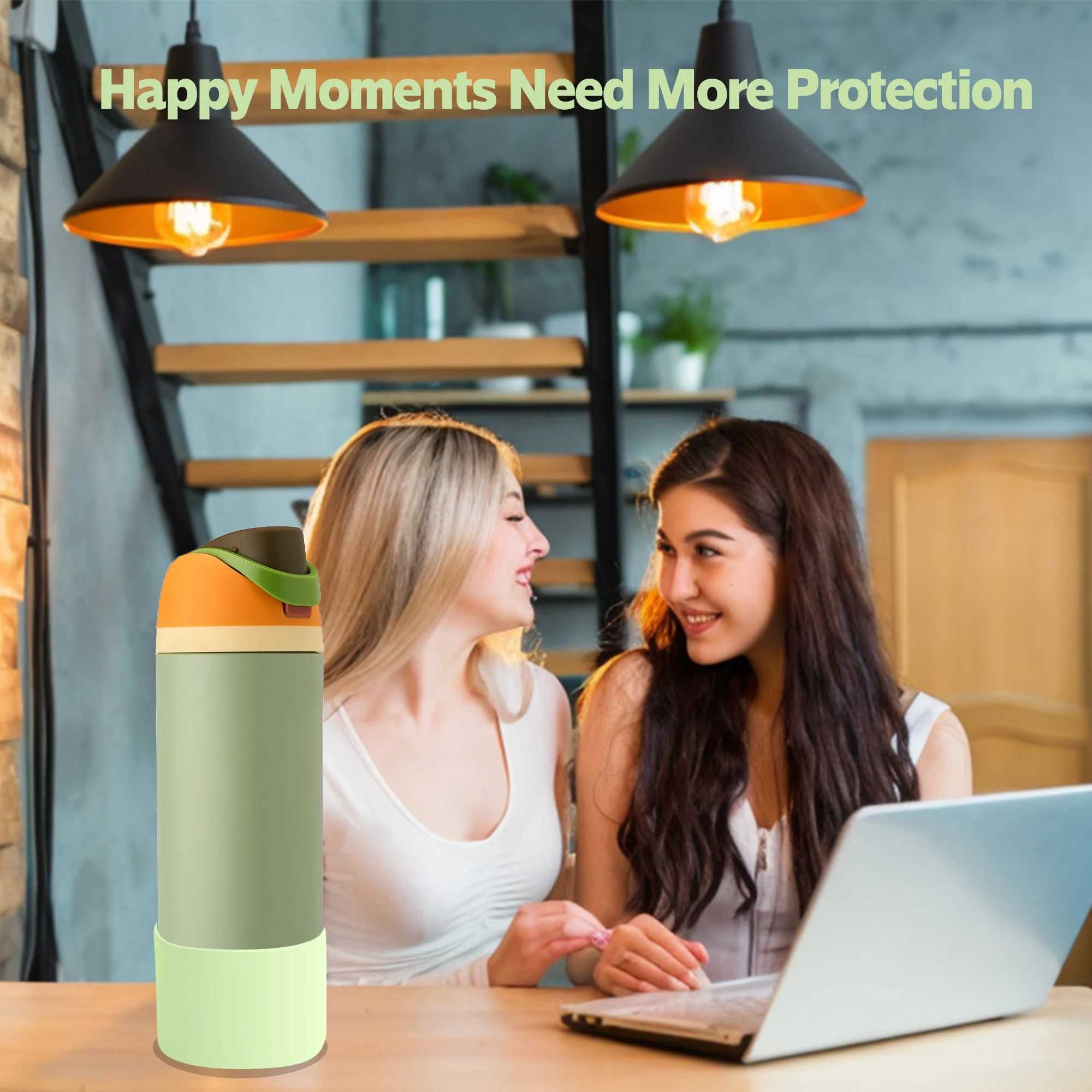 New Coaster For Owala 24oz 32oz 40oz Silicone Water Boot Anti-Slip Protective Sleeve Bottom Protector Bottle Outdoor BikeT250308