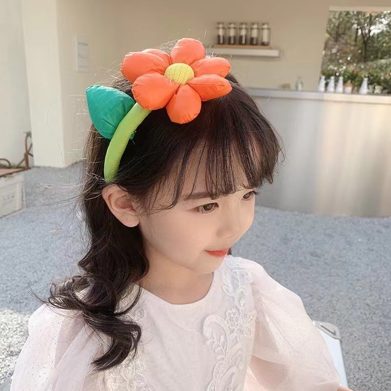 Korean three-dimensional flower sunflower cute girls headband for spring and summer new styles selling cute 220909
