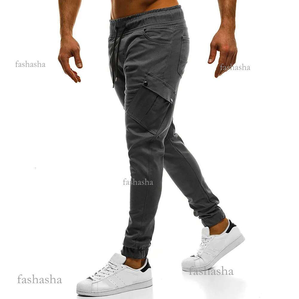 New Brand Casual Pants Slanting Pockets Elastic Waist Male Trousers Men High Quality Joggers Leggings Pencil Pants Euro