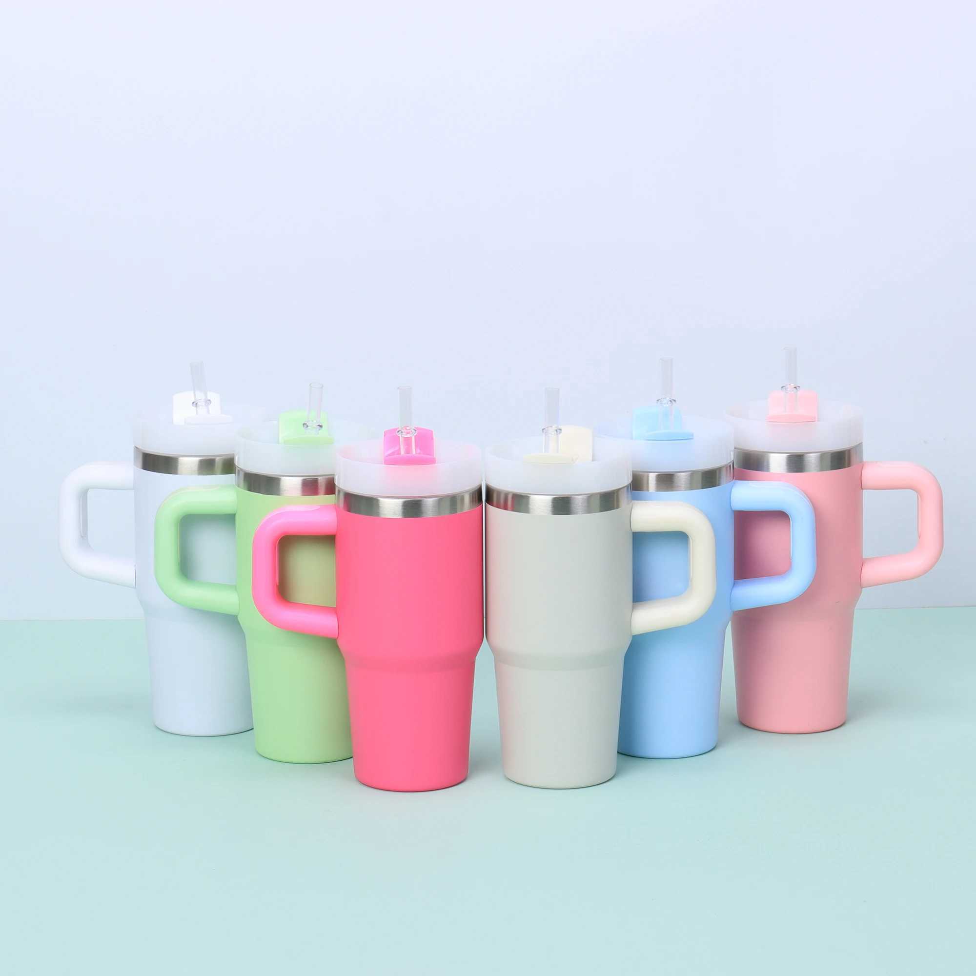Mini 14oz Stainless Steel Tumbler Insulation Coffee Cup Water Bottle Mug With Straw In-Car Vacuum Flasks Mug For Holiday GiftsT250308
