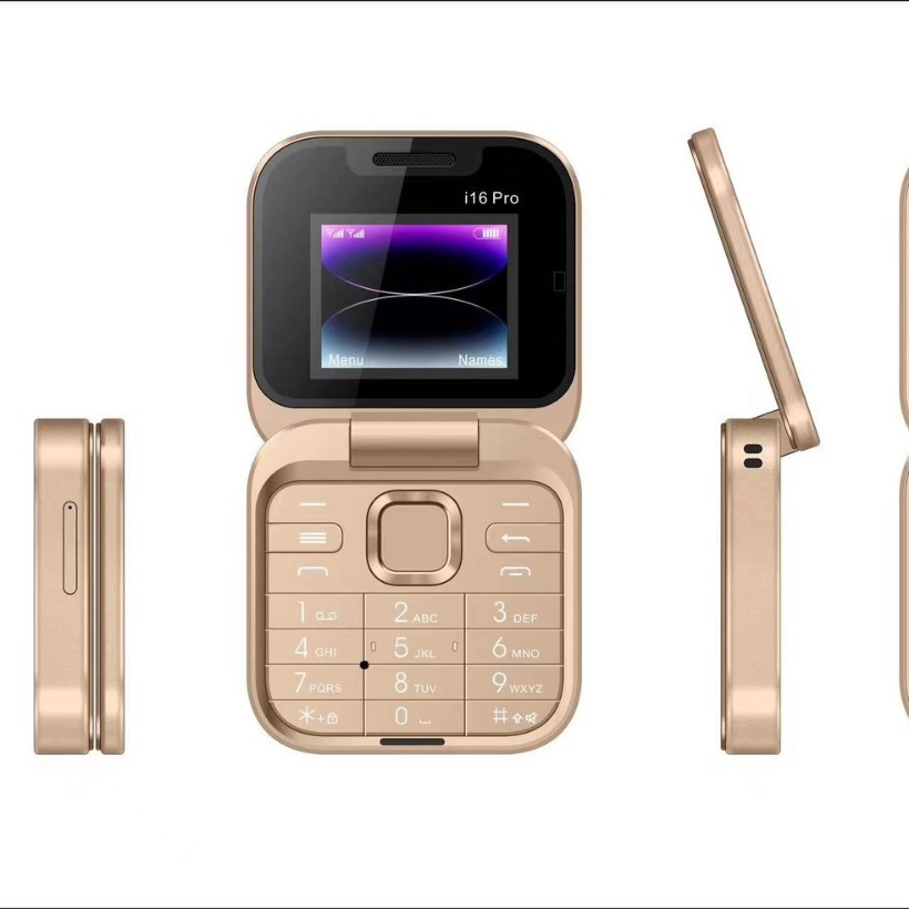 New phone i16 pro dual SIM dual standby non-smartphone flip phone Bluetooth folding small phone L250728