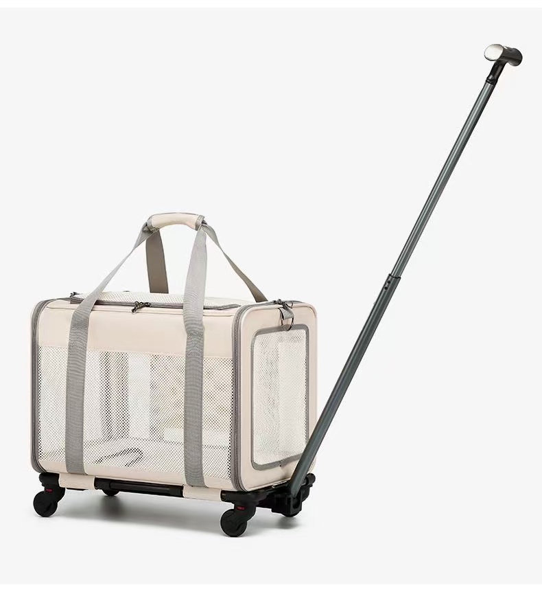 New cat bag Large capacity hatchback portable pet bag can be folded breathable portable pet trolley case
