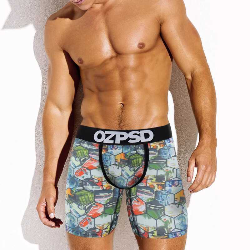 Men's Shorts OZPSD Sexy Men Underwear Boxers Male Panties Lingerie Men Underpants Boxershorts Plus Size Breathable Printed Man Boxer Briefs Y2503
