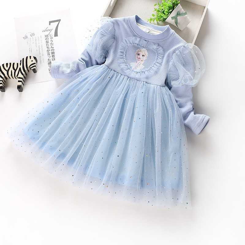 Girl's Dresses Girls dress 2025 autumn/winter baby cotton long sleeved mesh dress little girls star princess dress Y250307651W