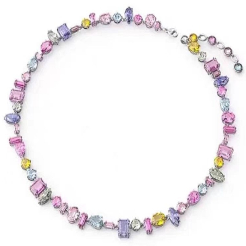 Candy Color Ornament Flowery Colorful Bracelet Contrast Crystal Chains Earrings Bracelet Necklace