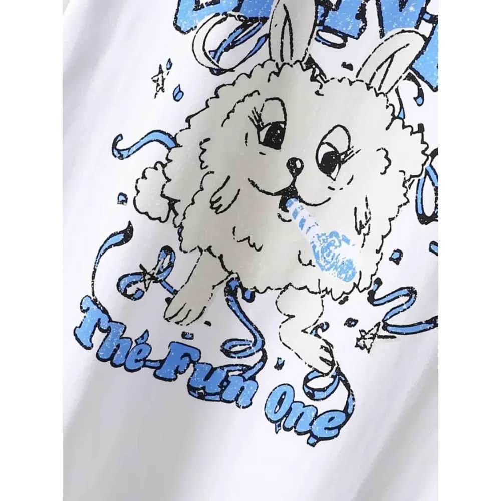 Women's T-Shirt Summer Letter Print T-shirt Oversized Cotton Short Slve Fashion Womans T Shirt Round Neck Tshirt Hip Hop Mens Strtwear Ts Y250307