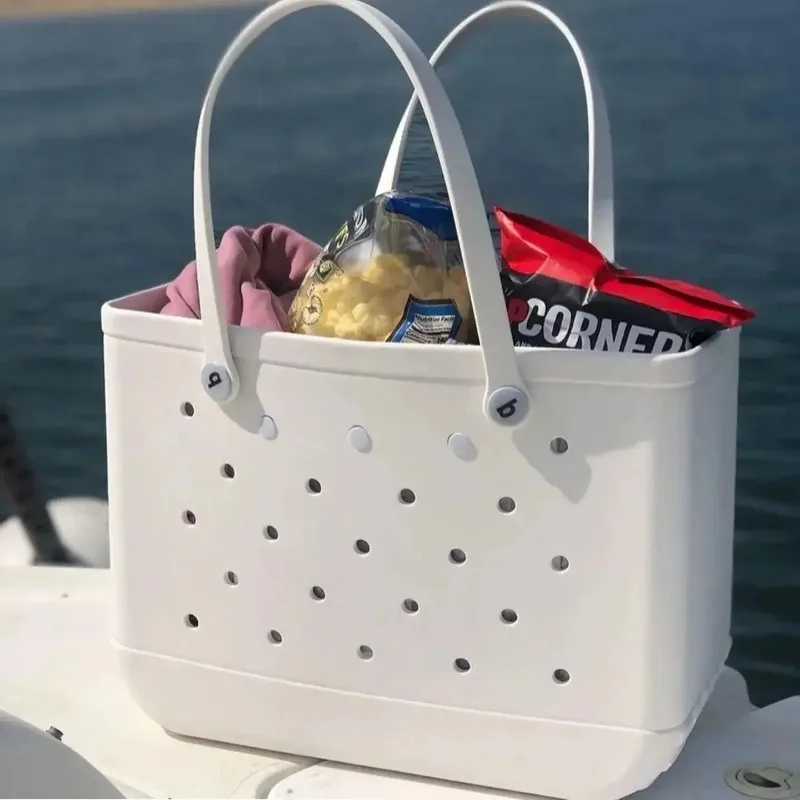 EVA beach rubber soft waterproof basket travel handbag womens wable handbag sports beach market swimming pool handbagXJ250308