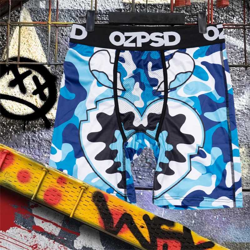 Men's Shorts OZPSD Sexy Men Underwear Boxers Cueca Male Panty Lingerie Men Underpants Boxershorts Plus Size Breathable Print Man Boxer Briefs Y25