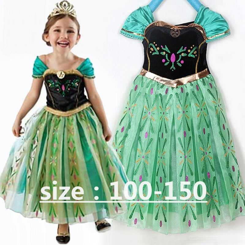 Girl's Dresses Daughters childrens clothing Cosplay cartoon snow and ice fate Princess Aisha dress 10000 performance clothes Y250307COHL