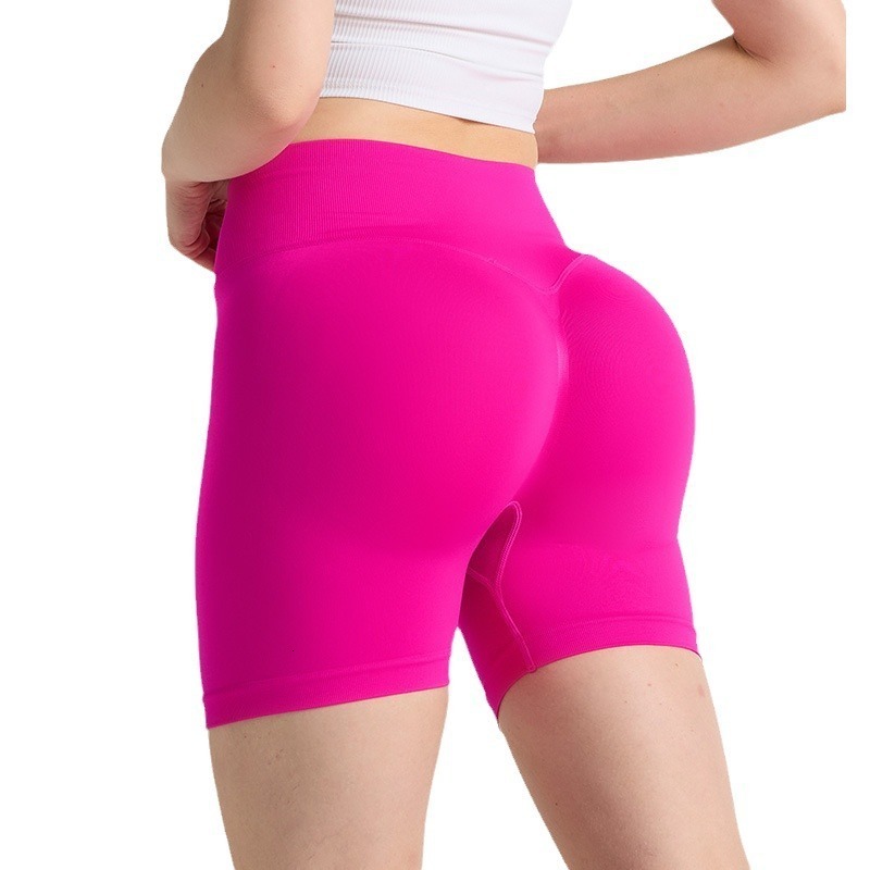 Summer New High Waist Peach Hip Lifting Yoga Pants Fitness Exercise Abdominal Compression Cycling Tight Pants Three Part Shorts Hot Pants 240620