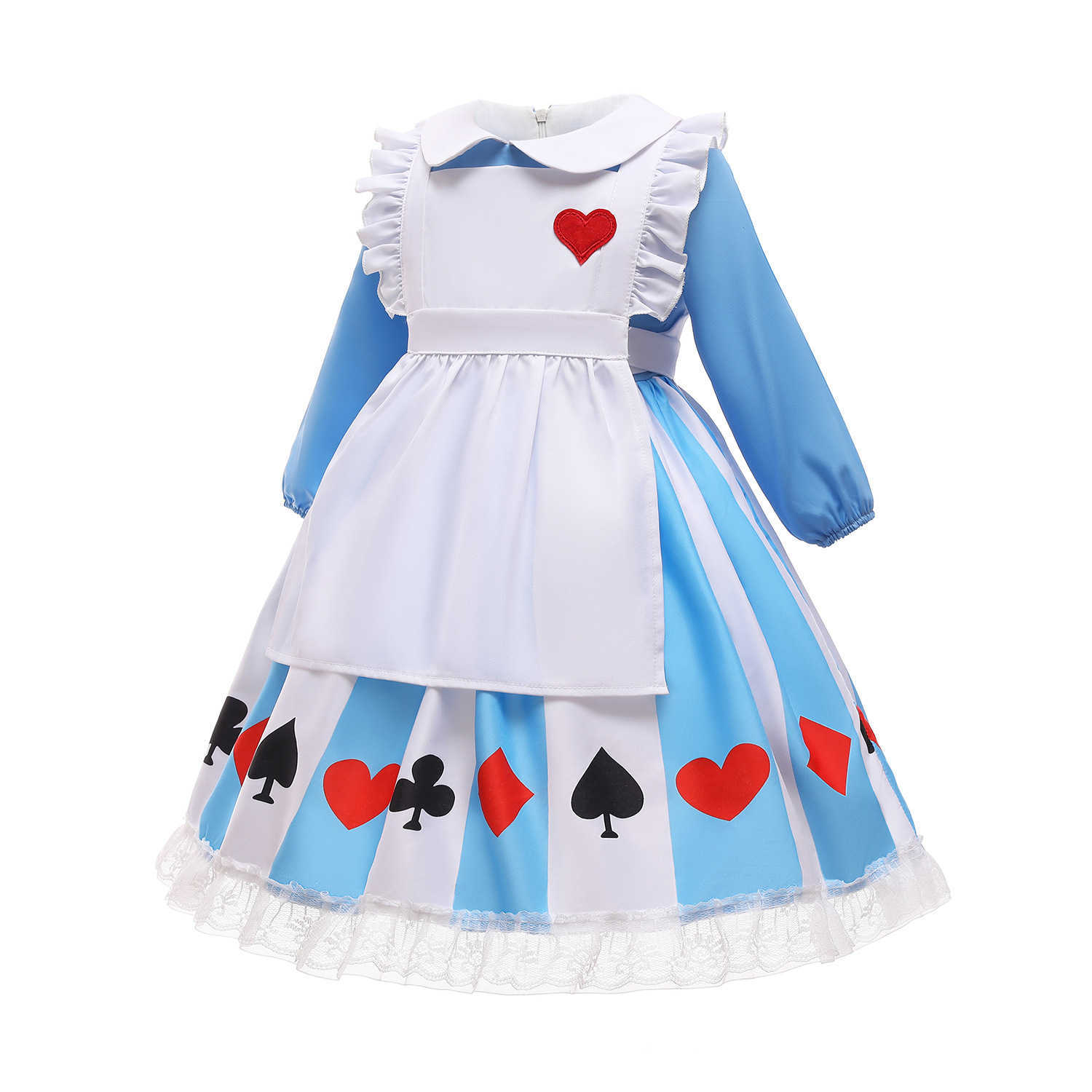 Girl's Dresses 2020 girls Lolita childrens long sleeve two piece Princess Alice dress maid childrens skirt Y250307OYMB