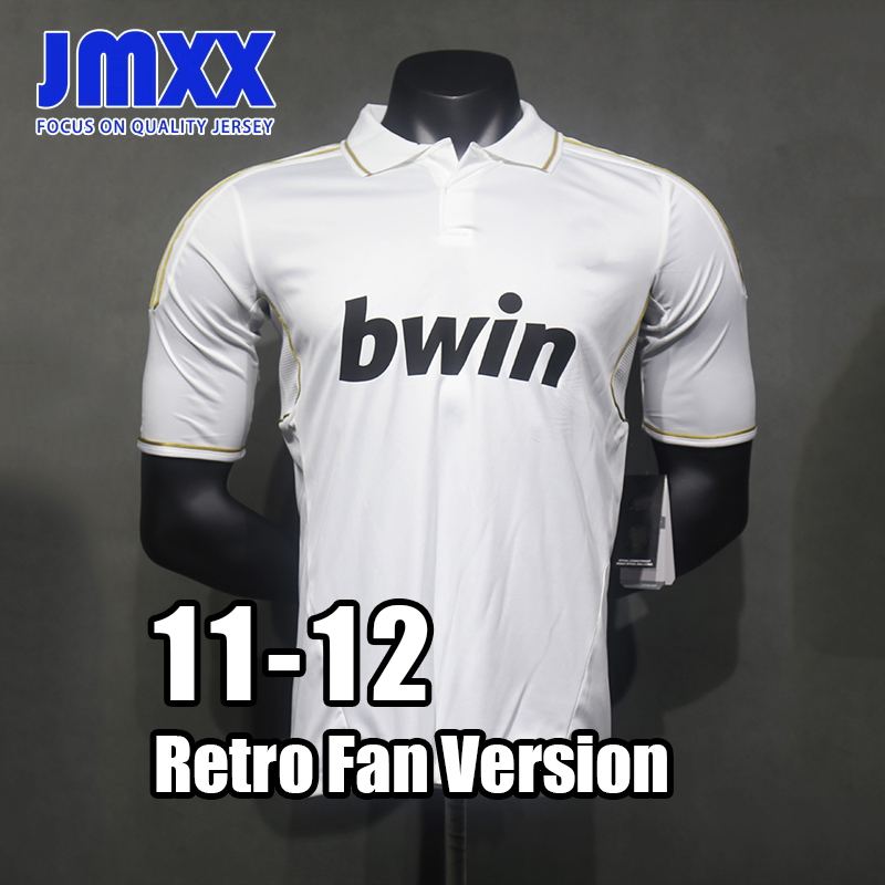 JMXX 11 12 Retro Player Version Reales Madrides Soccer Jerseys Home Away Third GK Goalkeeper Pre Match Training Mens Uniforms Jersey Football Man Shirt