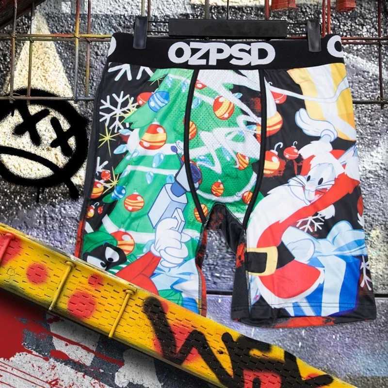 Men's Shorts OZPSD Sexy Mens Underwear Boxing Cueca Mens Underwear Mens Underwear Boxing Shorts Plus Size Breathable Printed Mens Boxing Underwea