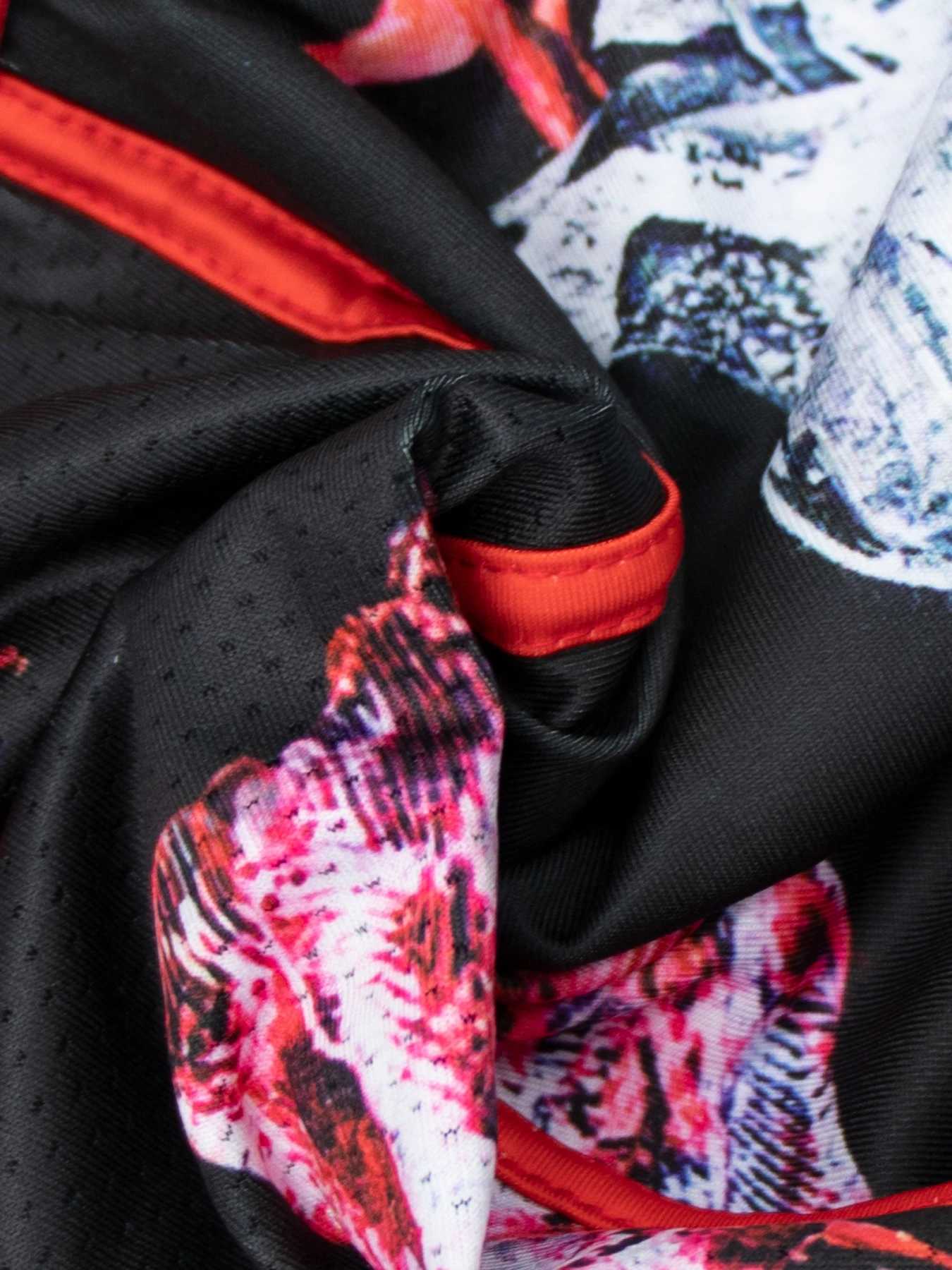 Men's Shorts 2Pcs Rose Print Men Underwear Boxer Shorts Soft Fashion Man Underpant Male Panties S-XXL Plus Size Black And Red Printing Y2503074DL