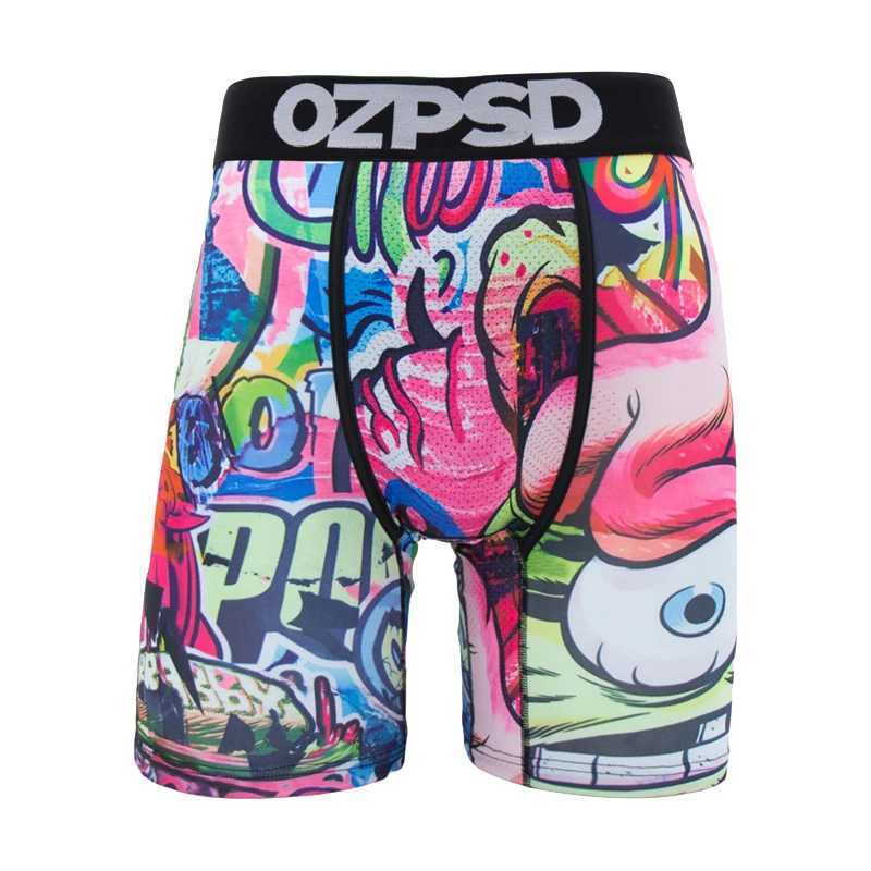 Men's Shorts OZPSD Sexy Men Underwear Boxers Cueca Male Panty Lingerie Men Underpants Boxershorts Plus Size Breathable Print Man Boxer Briefs Y25